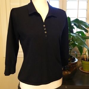 Dark navy blue knit top